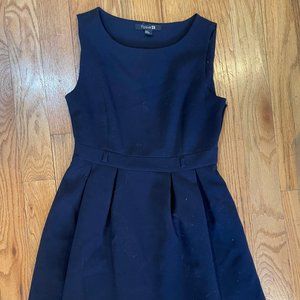 Forever 21 navy blue pleated dress